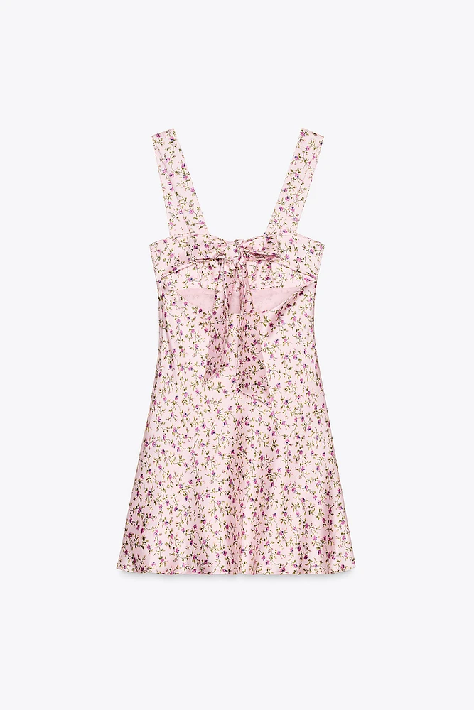 SATIN EFFECT SHORT DRESS