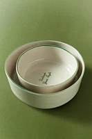 CERAMIC FOOD BOWL WITH PET SLOGAN DETAIL