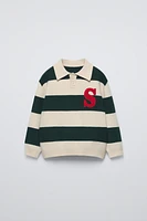 STRIPED POLO SWEATER