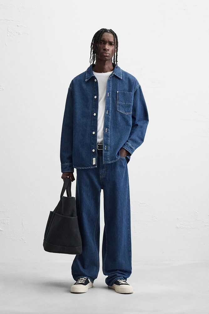 RELAXED FIT DENIM OVERSHIRT