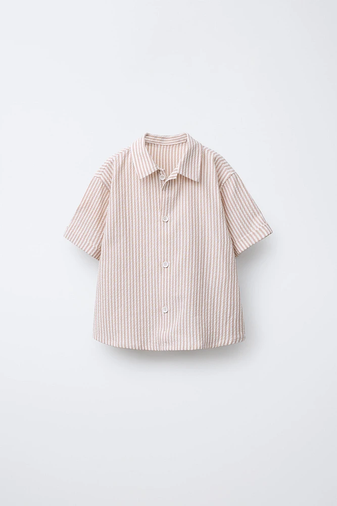SEERSUCKER STRIPED SHIRT