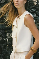 LINEN DOUBLE BREASTED VEST