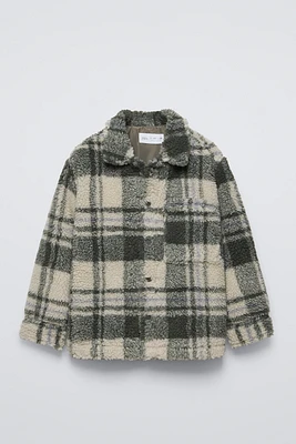 PLAID FLEECE OVERSHIRT