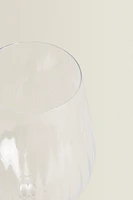 TEXTURED CRYSTALLINE WINE GLASS