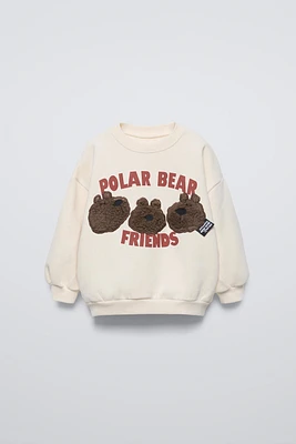 FLEECE BEAR SWEATSHIRT