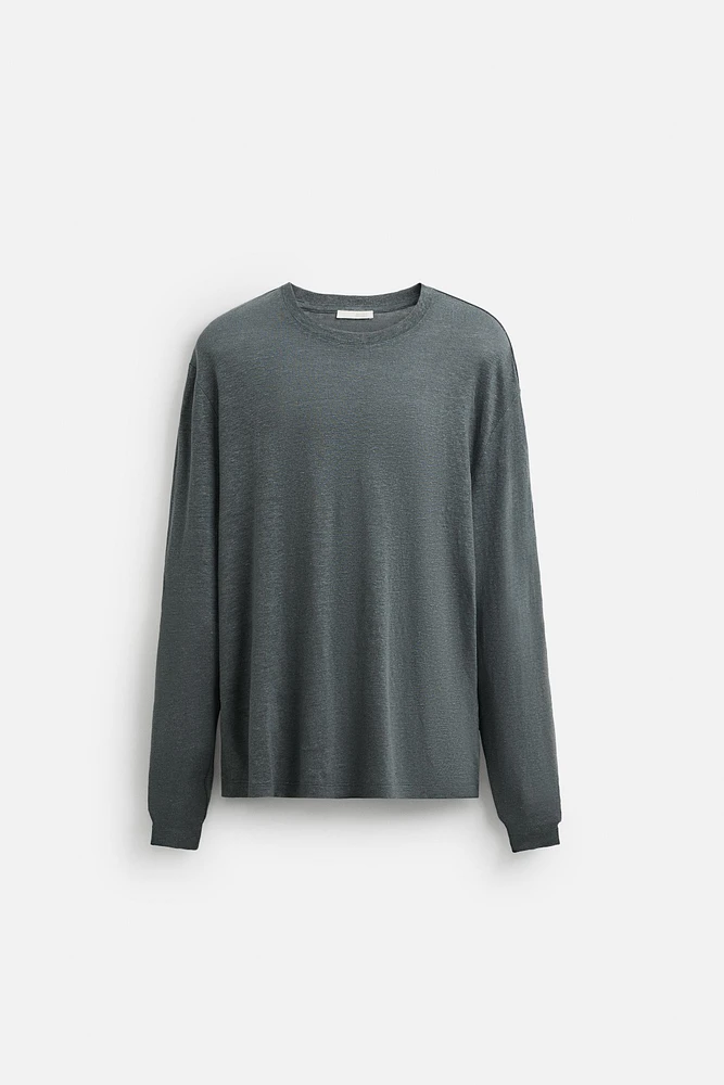 LINEN BLEND T-SHIRT