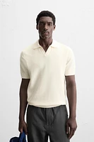 TEXTURED KNIT POLO SHIRT