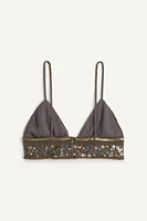 LIMITED EDITION EMBROIDERED TRIANGLE BRALETTE