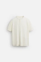 BUTTON NECK T-SHIRT