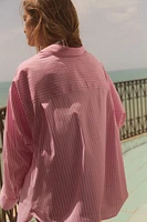 CHEMISE OVERSIZE EN POPELINE RAYÉE