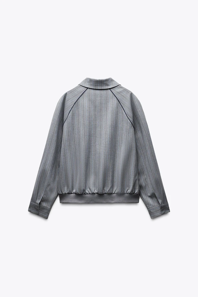 STRIPED BOMBER JACKET