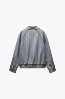 STRIPED BOMBER JACKET