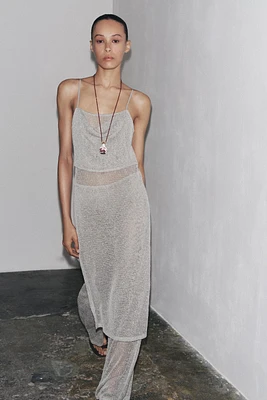 CUT OUT KNIT LONG TOP