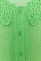 GILET EN MAILLE OUVERT MANCHES COURTES