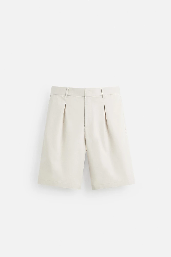 BERMUDA COTON - LIN PLIS