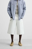 OVERSIZED FIT DENIM BERMUDA SHORTS