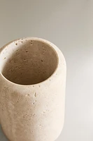 BEIGE MARBLE TOOTHBRUSH CUP