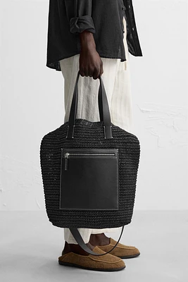 WOVEN SHOPPER BAG
