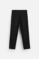 DARTED WOOL BLEND PANTS