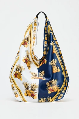 MULTICOLORED PRINT SHOPPER