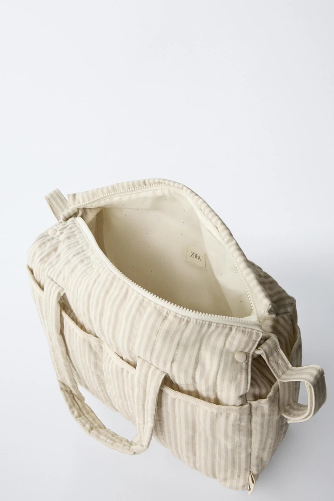 STRIPED MATERNITY BAG