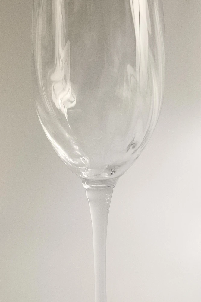 VERRE FLÛTE CRISTALLIN RELIEF