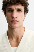 COMBINATION JACQUARD CARDIGAN