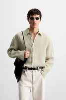 CHEMISE RELAXED FIT MÉLANGE DE LIN