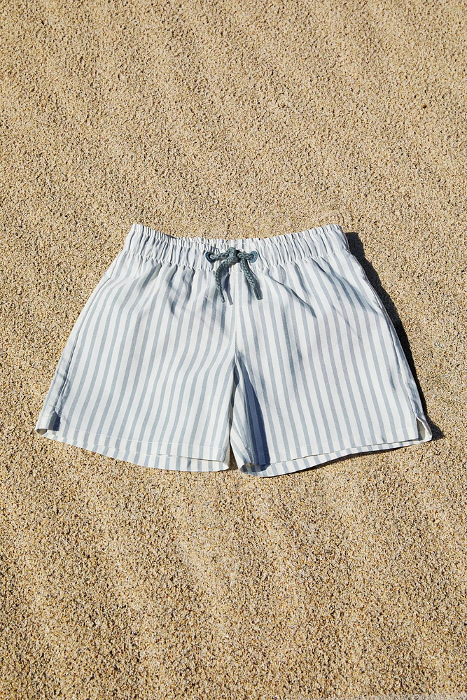 CHILDREN’S STRIPED BEACH SWIMMING TRUNKS