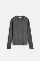 LONG SLEEVE CREPE T-SHIRT