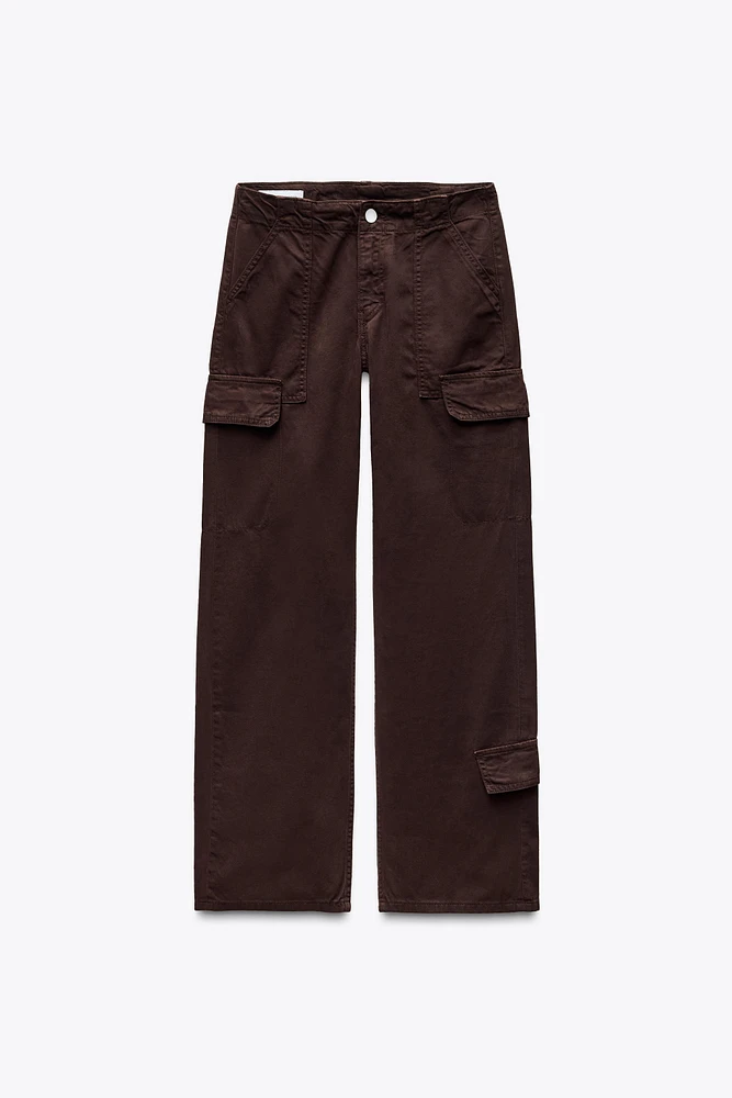 PANTALON TAILLE MI-HAUTE STYLE MILITAIRE À PATTE RÉGLABLE