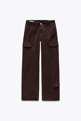 MID WAIST ADJUSTABLE STRAP CARGO PANTS