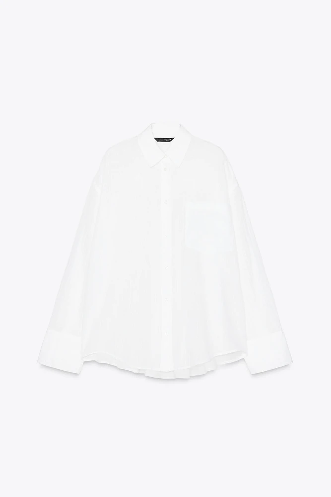 CHEMISE OVERSIZE EN GASE