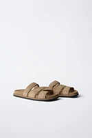 EMBROIDERED LEATHER SANDALS