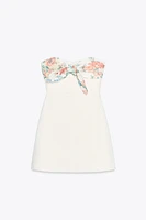 PRINTED SCARF SHORT DRESS