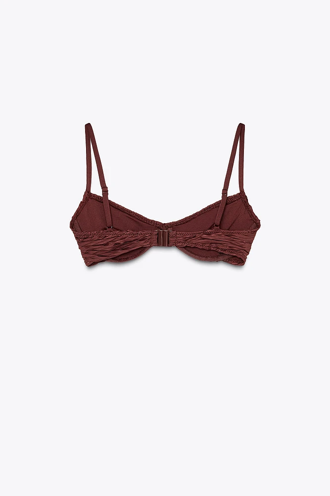 HAUT DE BIKINI À ARMATURES PLISSÉ