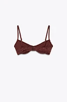 HAUT DE BIKINI À ARMATURES PLISSÉ