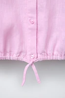 CHEMISE COL CLAUDINE COTON LIN
