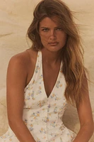 ROBE EN POPELINE IMPRIMÉE FLEURS