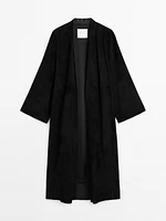 Kimono long en cuir et daim - Limited Edition