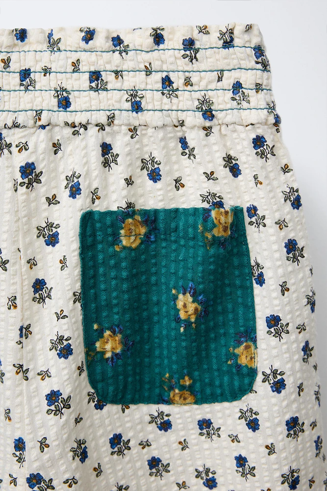 PANTALON IMPRIMÉ FLEURS