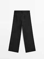 Loose mid-rise wide-leg jeans