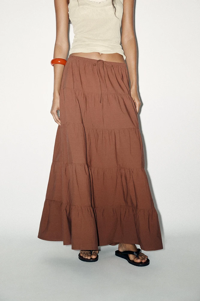 TIERED MAXI SKIRT