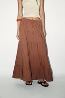 TIERED MAXI SKIRT