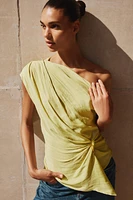 ASYMMETRIC SATIN EFFECT TOP