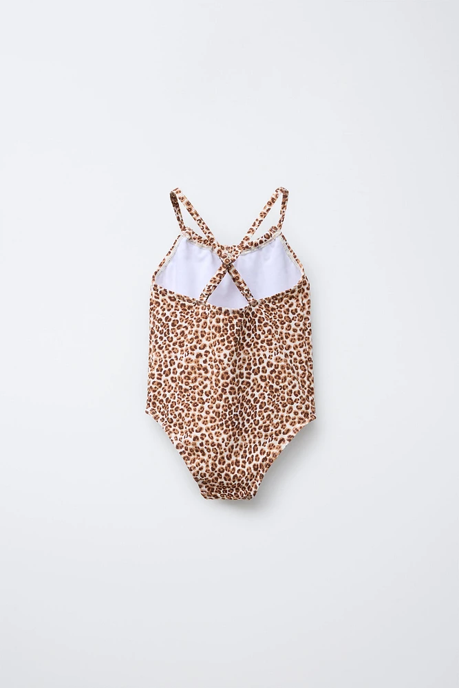 2-6 ANS/ MAILLOT DE BAIN ANIMALIER CUT OUT