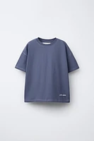 PLAIN EMBROIDERED TEXT T-SHIRT