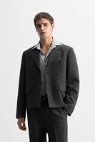 BOUTONNÉ TEXTURED SUIT JACKET