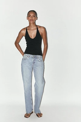 HALTER TOP WITH BACK STRAP