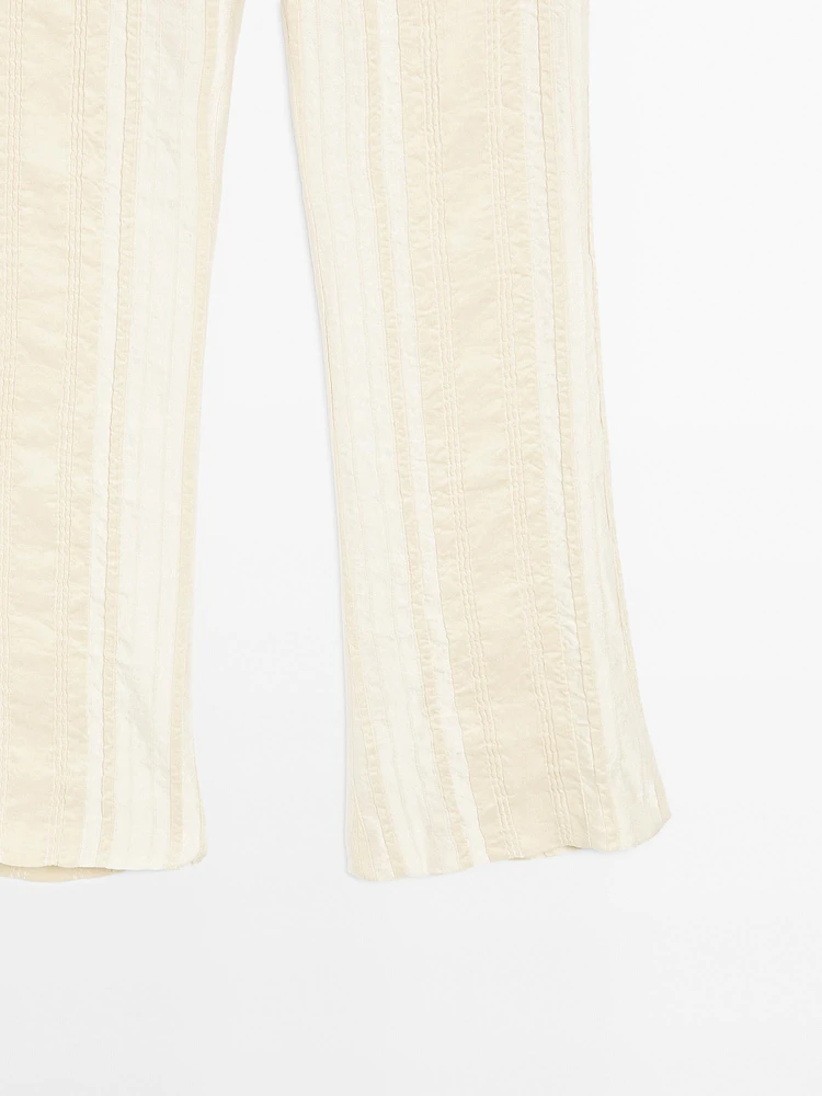 Pantalon flare en lin mélangé - Limited Edition
